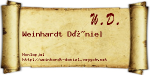 Weinhardt Dániel névjegykártya